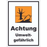 thumbnail of Aufkleber Gefahrensymbol Umweltgefährlich A5 (148x210mm)