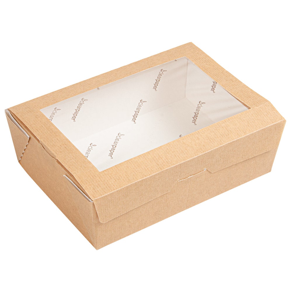 Cajas Con Ventana Eco 'Thepack' 1000 Ml 220 G/M2 12X17X5,5 Cm Natural Cartón Ondulado Nano-Micro (200 Unidades)