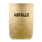 thumbnail of Hypafol Bio Papier Müllbeutel | abbaubare Biomüllbeutel | ohne Plastik | 2-lagig, Tüten mit 120 L | 700x950+220 mm, Aufdruck "Abfälle", 50 Stück