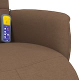 thumbnail of vidaXL Massagesessel mit Fußteil Braun Stoff