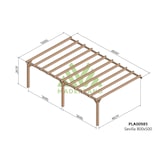 thumbnail of Pérgola de Madera Laminada Adosada  - SEVILLA