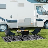 thumbnail of Outsunny mesa plegable camping de aluminio 95x55x50 cm con tapa enrollable y bolsa de transporte para acampar senderismo playa negro