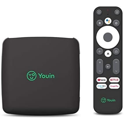 Android 10.0 TV Box, Youin You-Box, 4K UHD, Chromecast built-in y Hey Google, HDMI 2.1, Bluetooth 4.2, Ethernet 100 Mbps