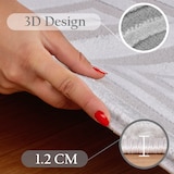 thumbnail of Carpetsale24, Kurzflor Teppich Wohnzimmer 120 x 170 cm, Grau Einfarbig Skandi-Boho Deko, 3D-Effekt, Extra Weich für Flur, Schlafzimmer und Küche