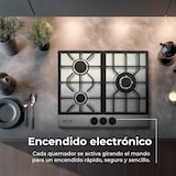 thumbnail of Placa de Gas EVVO V66 Inox — 3 quemadores, acabado acero inoxidable, compatible con Gas Natural y Butano