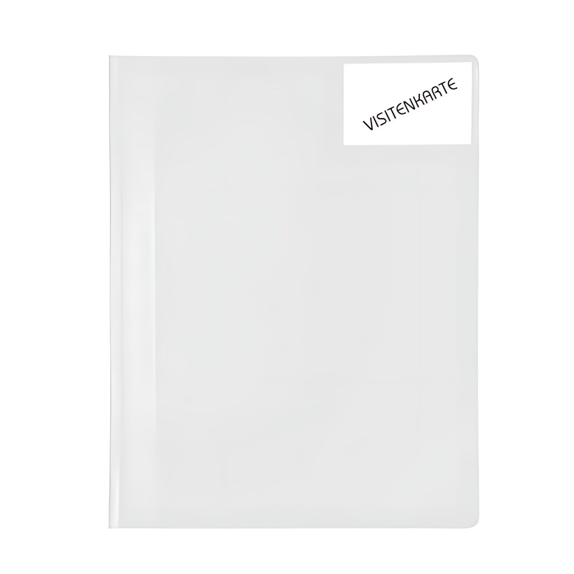 Schnellhefter mit weissen Heftzungen, Taschen vorn+innen,A4, weiß