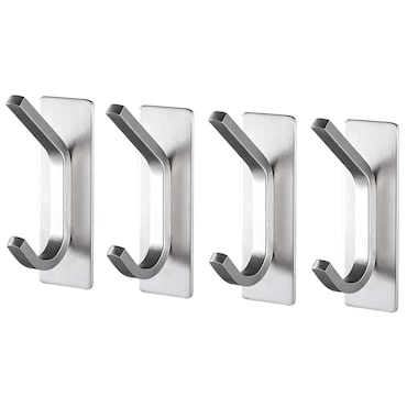 Buddy4Home house accessoires 10 ganci autoadesivi per tende, per finestre, senza fori, colore bianco