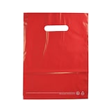 thumbnail of Rode plastic tas met uitsnijdingen in gerecycled LDPE 37 x 45 cm per 500 - Gimex