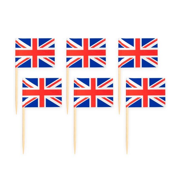 50 Flaggen Deko Picker England Großbritannien Union Jack