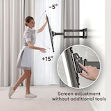 thumbnail of ONKRON Supporto Parete TV 40-75 pollici, fino a 68 kg, VESA 100x100 a 600x400 mm, Inclinabile e Girevole M7L-B Nero