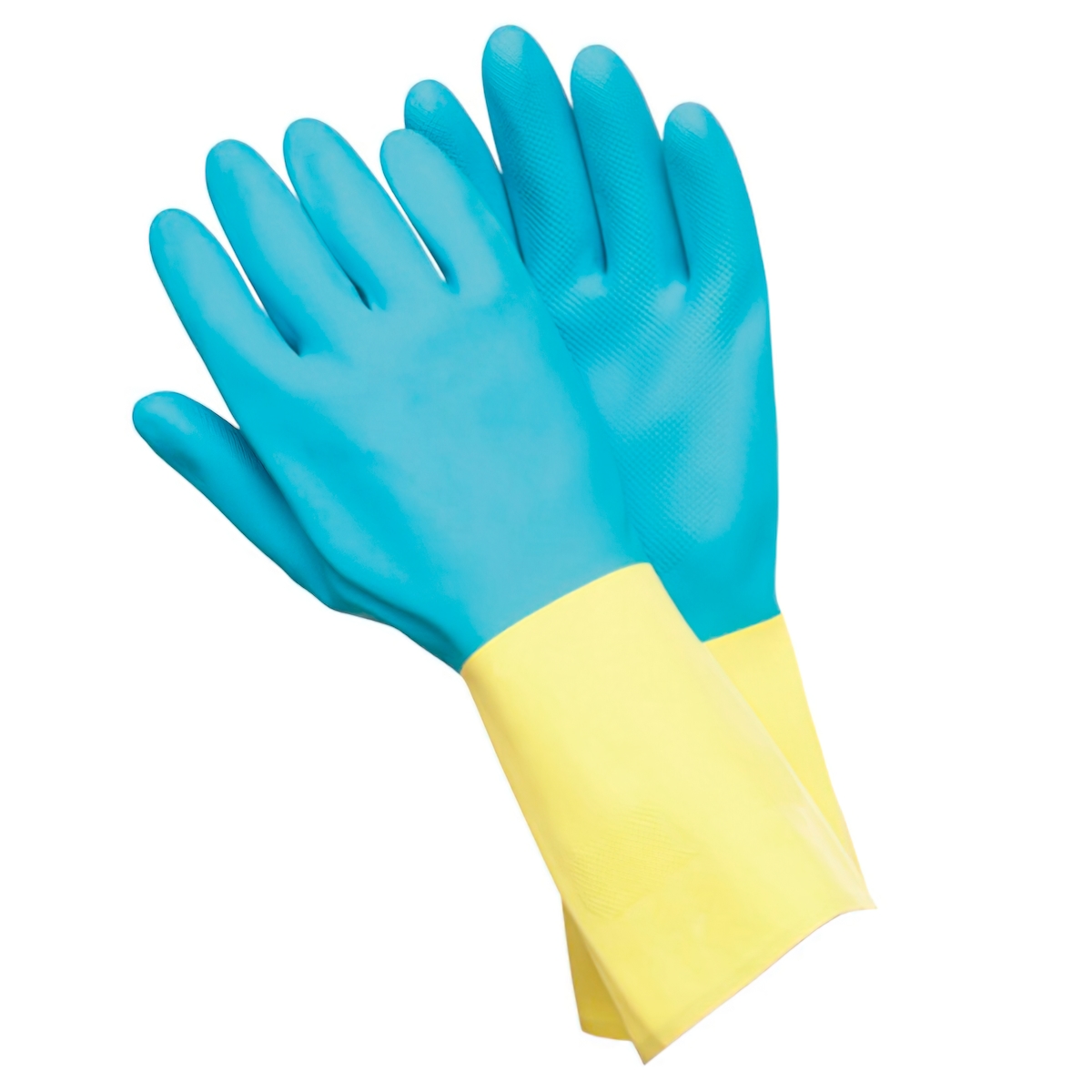 Zweifarbige Neopren-/Latexhandschuhe Größe XL (Paar)