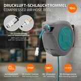 thumbnail of ECD Germany Druckluftschlauchtrommel 10 m + 1 m, Automatik-Aufroller, 15 bar, 1/4", Wandmontage