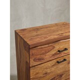 thumbnail of Kommode 80x120x41,5 cm Sheesham Massivholz / Metall Flurkommode, Sideboard Highboard mit Baumkante, Kommodenschrank Holz Modern, Standschrank