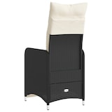 thumbnail of vidaXL Tuinstoelen 2 st verstelbaar met kussens poly rattan zwart