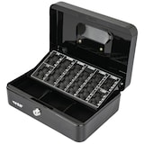 thumbnail of HMF Geldkassette abschließbar, Kasse mit Euro Münzzählbrett, 3 Banknotenfächer, 25 x 18 x 9 cm, Schwarz