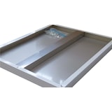 thumbnail of Skyrainbow Arbeitstisch aus Edelstahl, mit Aufkantung, 120 x 70