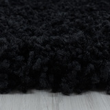 thumbnail of Teppich Wohnzimmer Hochflor Einfarbig Weich Flauschig Waschbar Strapazierfähig Rund Schwarz 120x120 cm – SPREE von Kadima Design