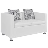 thumbnail of vidaXL 2-Sitzer-Sofa Kunstleder Weiß