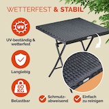thumbnail of CASARIA® Polyrattan Klapptisch Balkontisch Gartentisch klappbar Schwarz