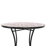 thumbnail of Mosaiktisch 60 cm Ø, mediterraner Garten- & Terrassentisch, 71 cm hoch, Grau-Weiß-Anthrazit, Raburg Mayla
