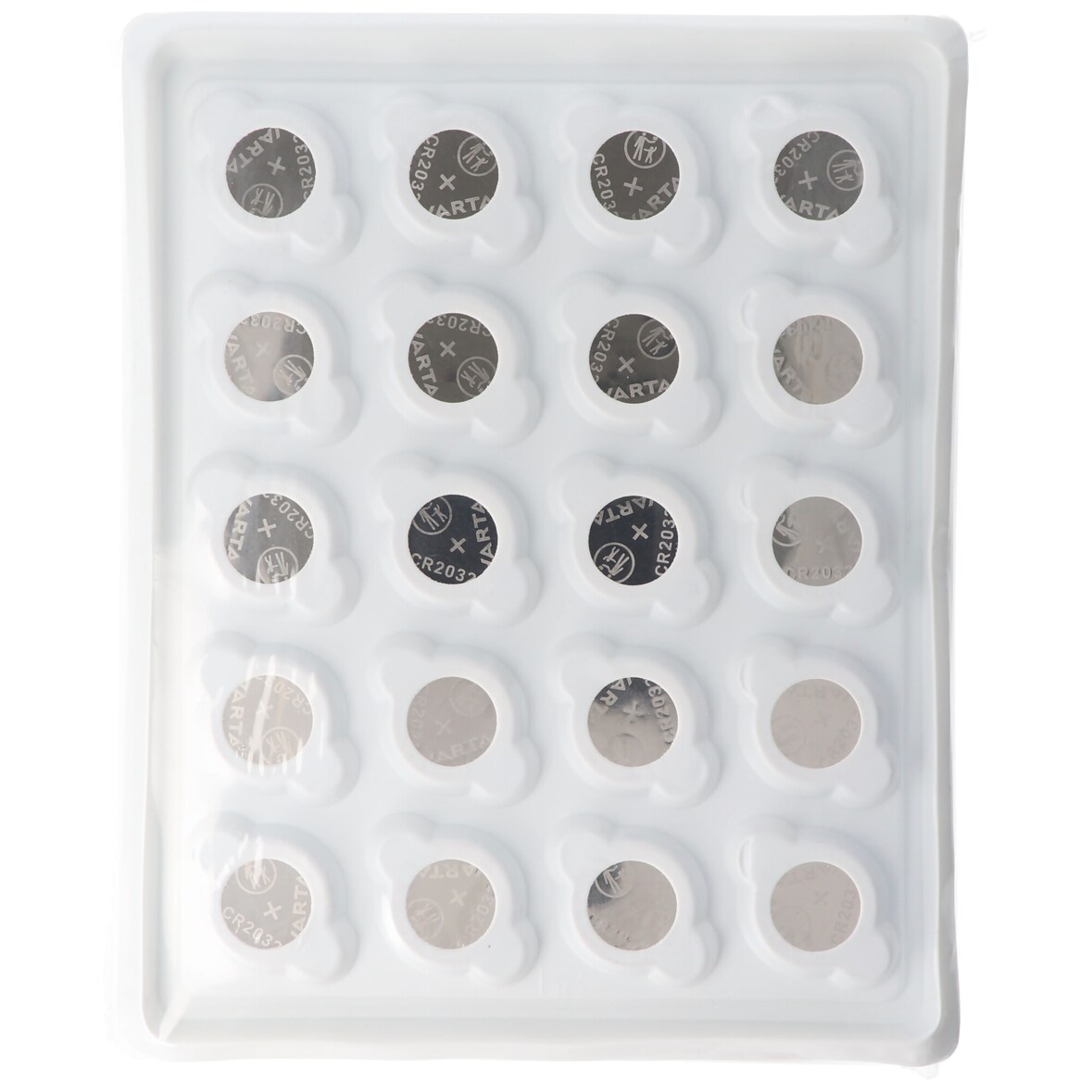 320 Stück einzelne Varta CR2032 Lithium Batterien in 20er Tray Verpackung zum entnehmen, Großpackung