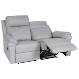 thumbnail of 2-zits bioscoopfauteuil HWC-L94, relax TV-fauteuil met armleuning, relaxfunctie Nosag-vering stof/textiel ~ lichtgrijs