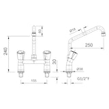 thumbnail of Mischbatterie 1254 - Zweiloch Mischbatterie