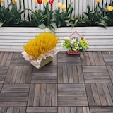 thumbnail of Outsunny Piastrelle per Esterni a Incastro in Legno Set 27 Pezzi