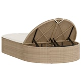 thumbnail of vidaXL Ligbed 2-persoons met kussens poly rattan beige