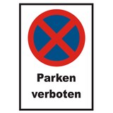 thumbnail of Parken verboten Schild A3 Rückseite selbstklebend