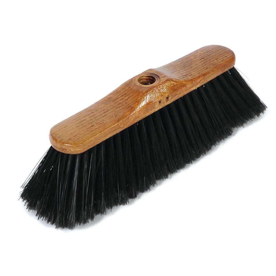 Il campo  scopa domestica pari nera base in plastica- cm.32x7x10h. Senza manico pz 12