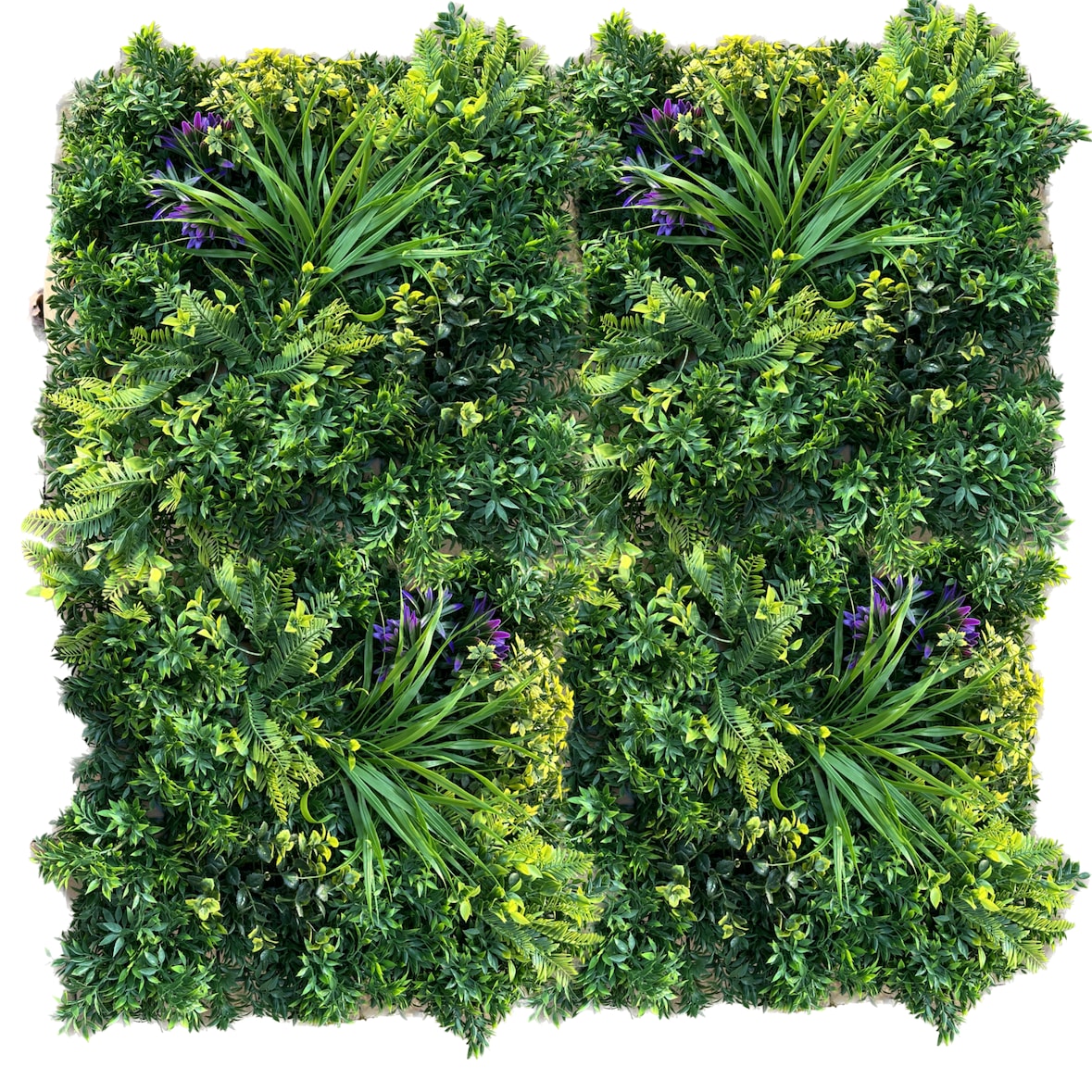 GeckoWall "BERLÍN" | Pared índigo púrpura premium | Revestimiento flores gastronómicas | Paneles lavanda artificial.