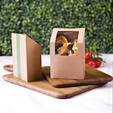 thumbnail of Vegware Kombostierbare Wrap-Boxen braun mit PLA-Sichtfenster