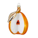thumbnail of Birne Glas 10cm Christbaumschmuck Weihnachtskugeln Früchte Obst gold gelb orange