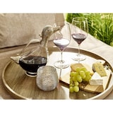 thumbnail of Dekantierente Dekanter Karaffe Daisy, edel versilberte Elemente, Höhe 26 cm, Füllmenge 0,9 Liter