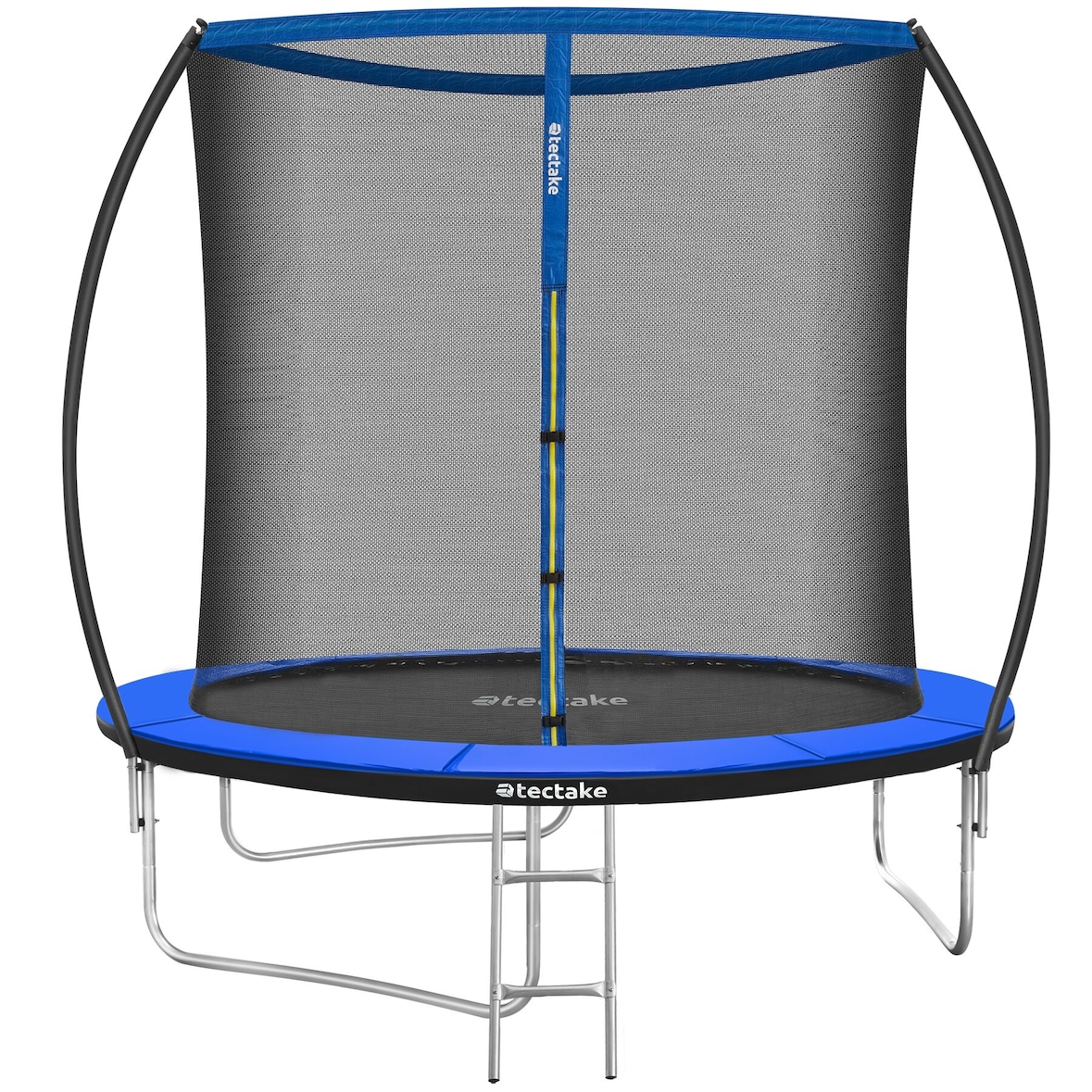 tectake Cama elástica con red de seguridad  Negro/Azul