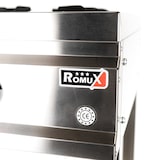 thumbnail of Romux® Cuisinière à Gaz 3 Feux 139x55 cm avec Armoire Horizontal en Acier Inox avec Régulateur de Flamme et Thermocouple | Réchaud à Gaz Butane