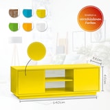 thumbnail of TV-Lowboard Fernsehertisch HiFi Kommode Sideboard Blickfangmöbel Gelb