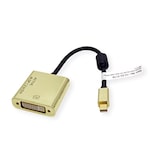 thumbnail of ROLINE GOLD 4K Mini DisplayPort/DVI Adapter, Actief, v1.2, Mini DP Male - DVI Female