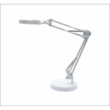 thumbnail of Lámpara LED con lupa de aumento X5 Ø95mm blanca, luz regulable 3 tonos, brazo giratorio 60cm, base estable y abrazadera metálica