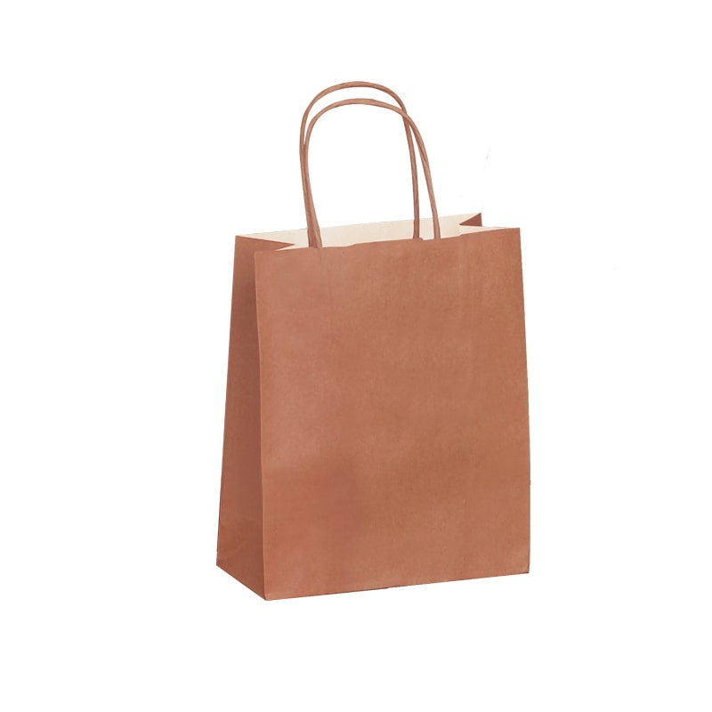 Boutique-Tüte mit verdrehten Griffen in BRAUN 23 + 12 x 30 cm je 250 - Gimex