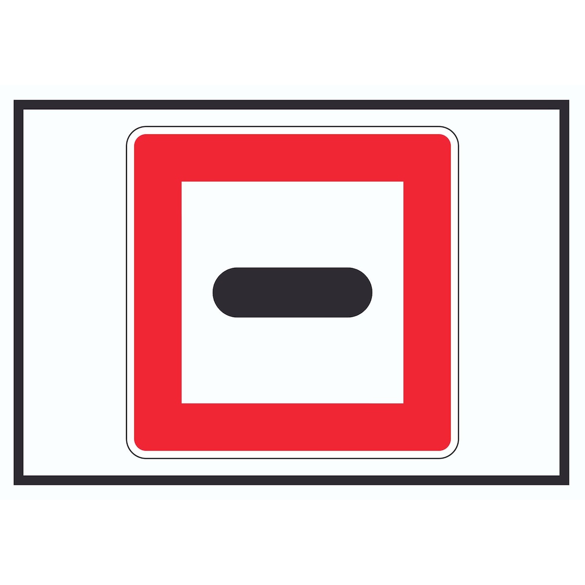 Anhalten Schild mit Symbol Stopp A6 (105x148mm)