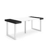 thumbnail of Consolle allungabile, Tavolo consolle allungabile, 180x90x73cm, Per 8 persone, Gambe in legno, Stile moderno, Bianco e nero _ 256_7