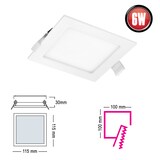thumbnail of 6W LED Panel Einbaupanel Einbauleuchte Deckenleuchte Quadrat  PLUS Serie Neutralweiß