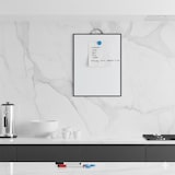 thumbnail of Relaxdays Whiteboard, magnetisch, abwischbar, zum Aufhängen, 2 Stifte, 4 Magnete, Magnettafel, 40 x 30 cm, weiß/schwarz