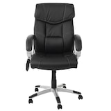 thumbnail of Massage-Bürostuhl HWC-A71, Drehstuhl Chefsessel, Heizfunktion Massagefunktion Kunstleder ~ schwarz