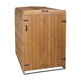 thumbnail of XL 1er-/2er-Mülltonnenverkleidung | HxBxT 126x79,5x98 cm | Braun | Mülltonnenbox Mülltonnenabdeckung Holz FSC®