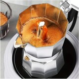 thumbnail of Cafetera Italiana de Aluminio moka de 3 Tazas, 150 ml, todo tipo de cocinas excepto inducción