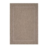 thumbnail of Carpetsale24 In & Outdoor Teppich Wetterfest 160 x 230 cm Braun in Einfarbig Bordüre Design für Balkon, Terasse, Küchenteppich
