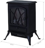 thumbnail of Estufa Eléctrica tipo Chimenea Calefactor de Leña 1000W/2000W 45x28,5x54cm Negra